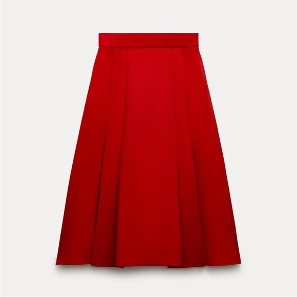 ZARA PLEATED CAPE SKIRT - Picture 4 of 5